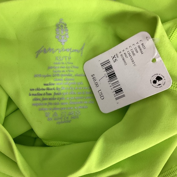 FP Movement Epic Bike Shorts Neon Lime Green Size XS - Picture 6 of 7